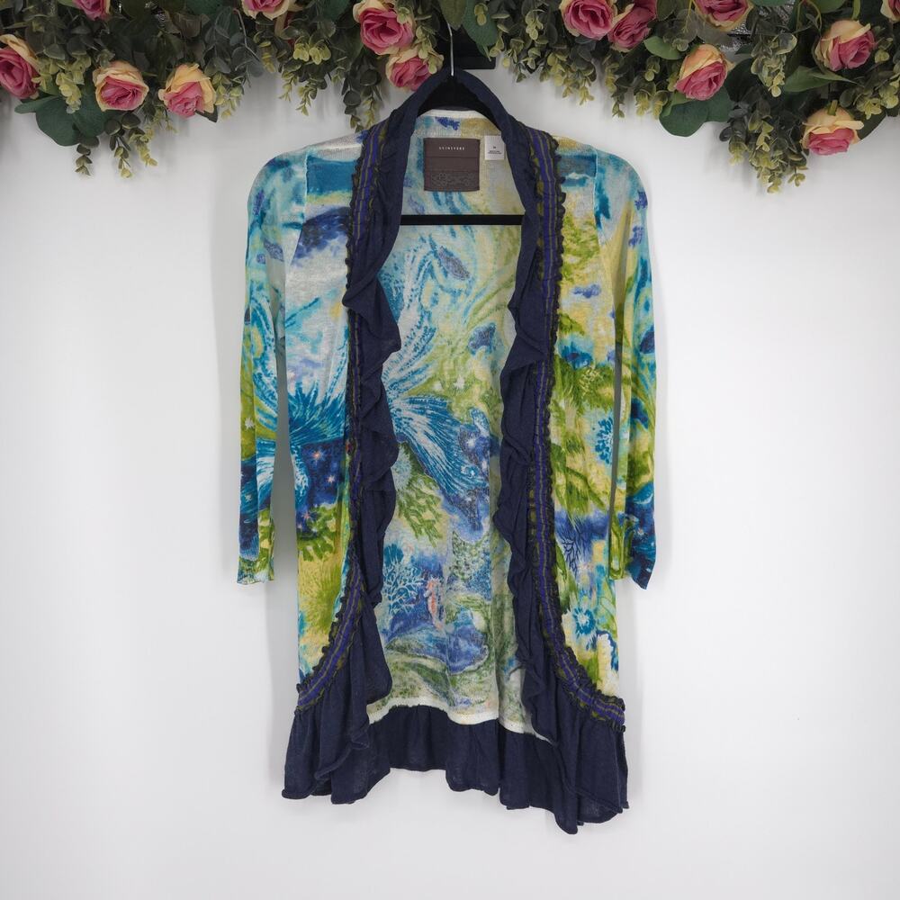 Anthropologie Guinevere Amphitrite Sealife Cardigan Size XS